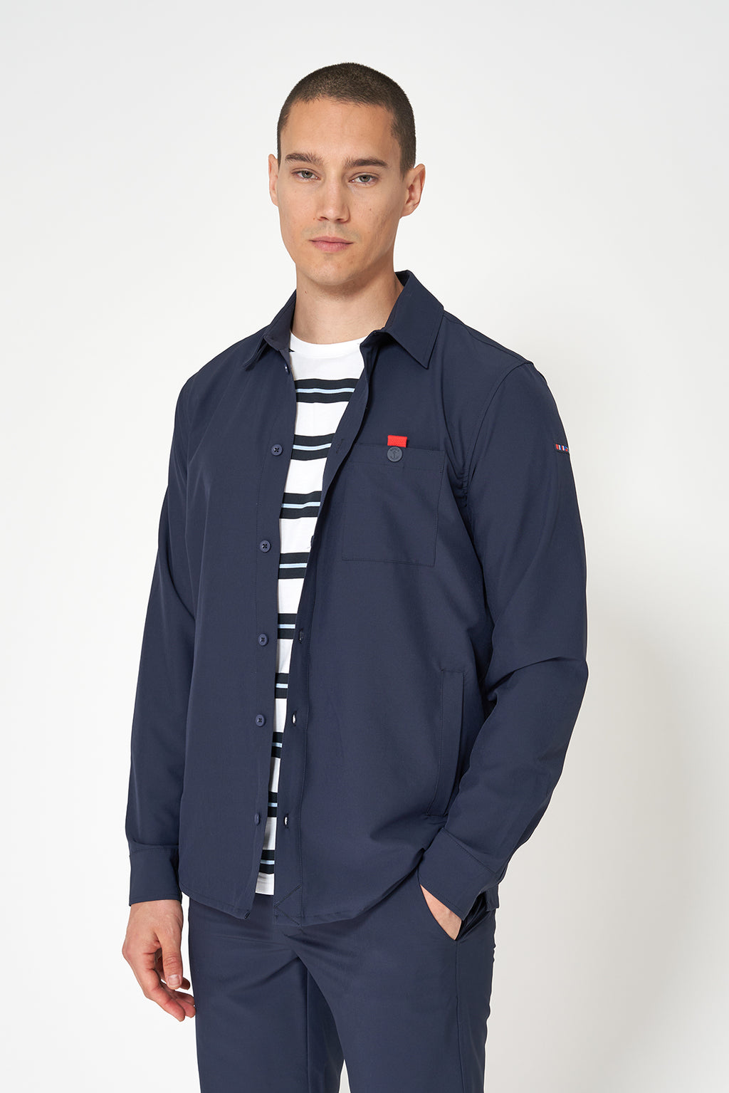 Navy Mens Getxo Stretch Shirt