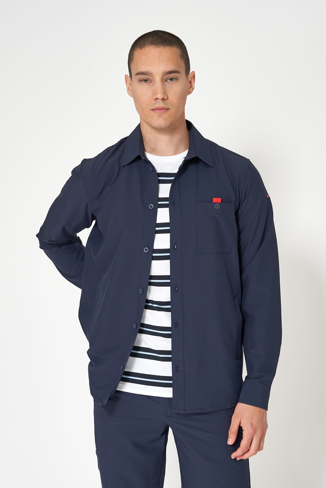 Navy Mens Getxo Stretch Shirt
