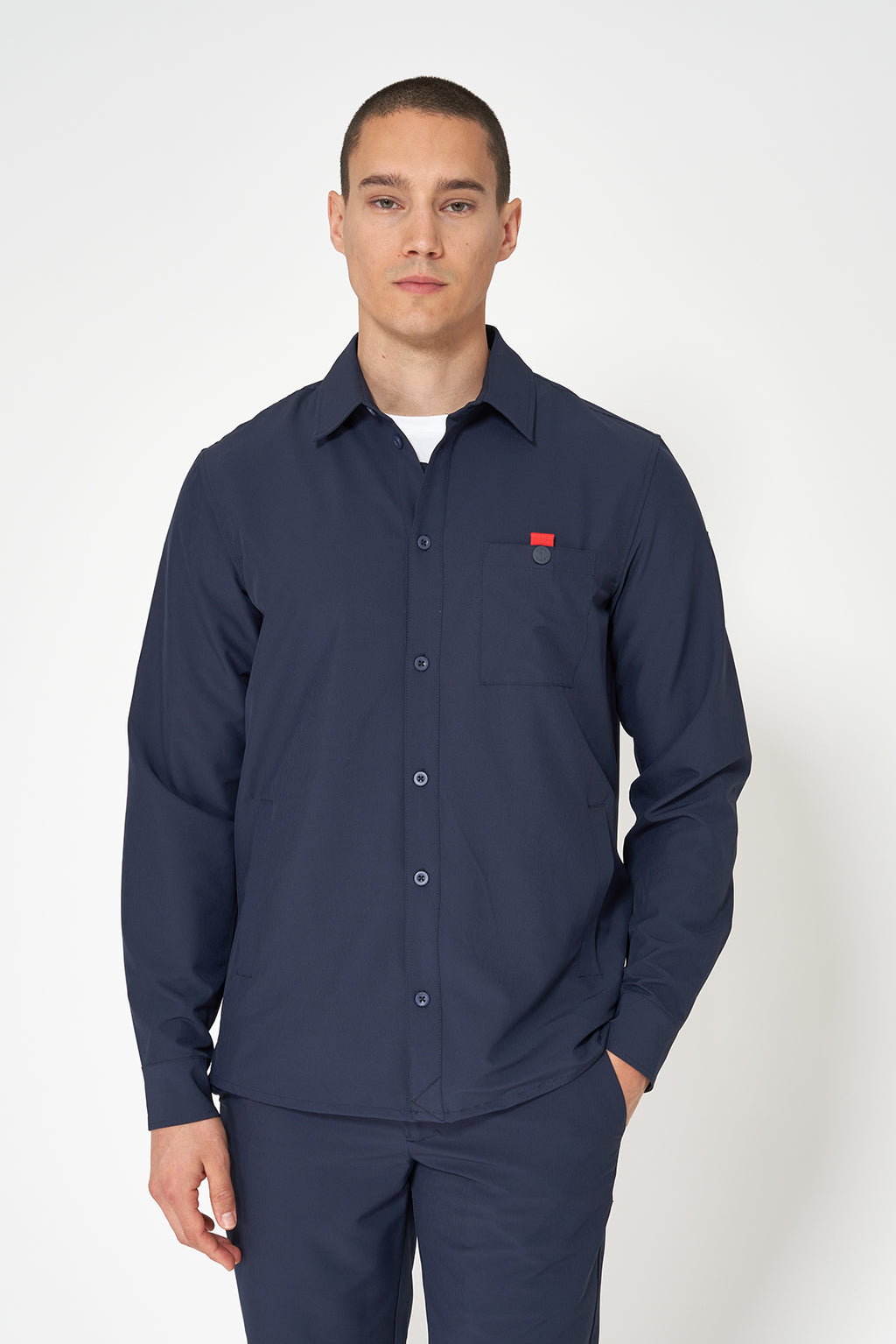 Navy Mens Getxo Stretch Shirt