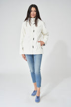 White Valencia Waterproof Lined Jacket