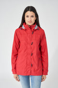 Red Valencia Waterproof Lined Jacket
