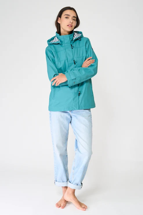 Teal Valencia Waterproof Lined Jacket