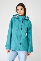 Teal Valencia Waterproof Lined Jacket