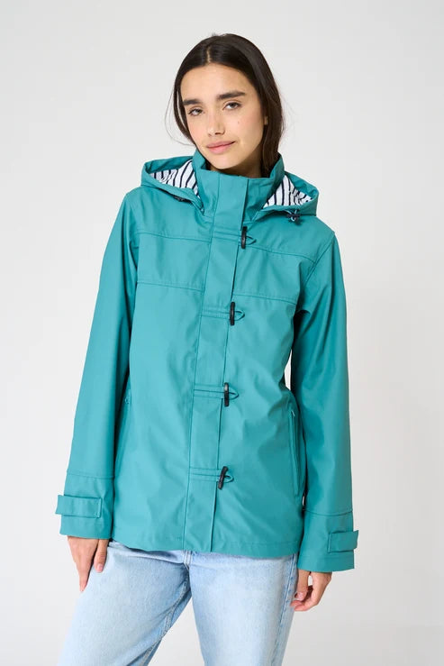 Teal Valencia Waterproof Lined Jacket