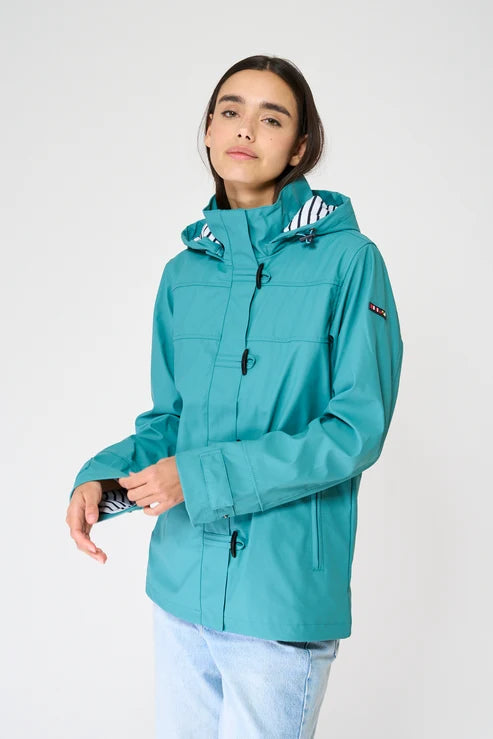 Teal Valencia Waterproof Lined Jacket