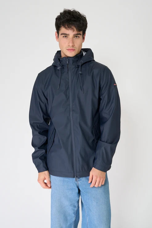 Navy Bermeo Waterproof Lined Jacket