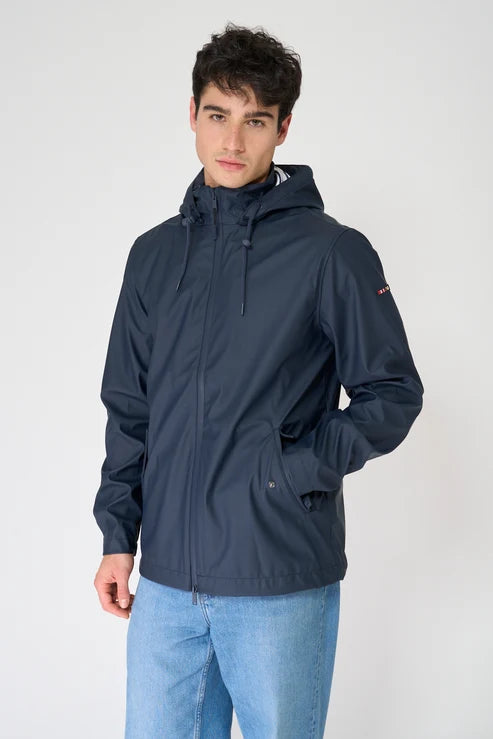 Navy Bermeo Waterproof Lined Jacket