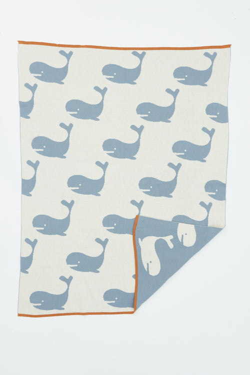 Blue Ballena Cotton Blanket