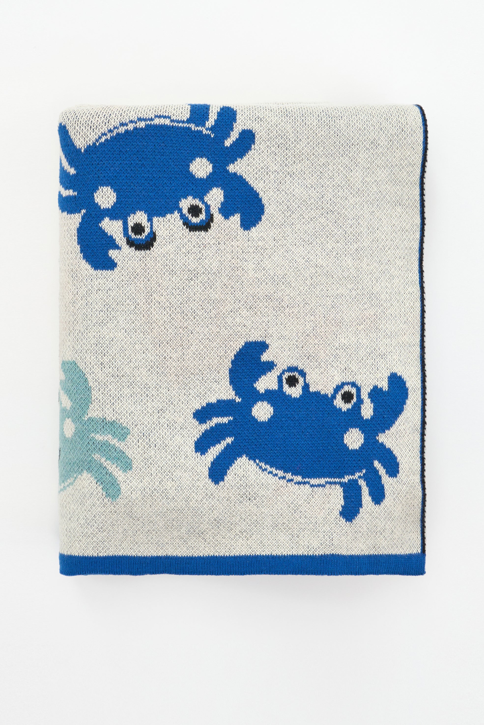 Blue Cangrejo Cotton Blanket